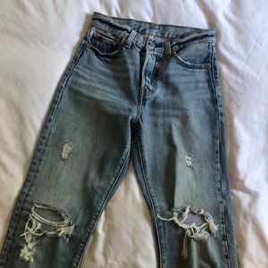 Levi’s Wedgie Fit Straight Jeans - Frayed Hem